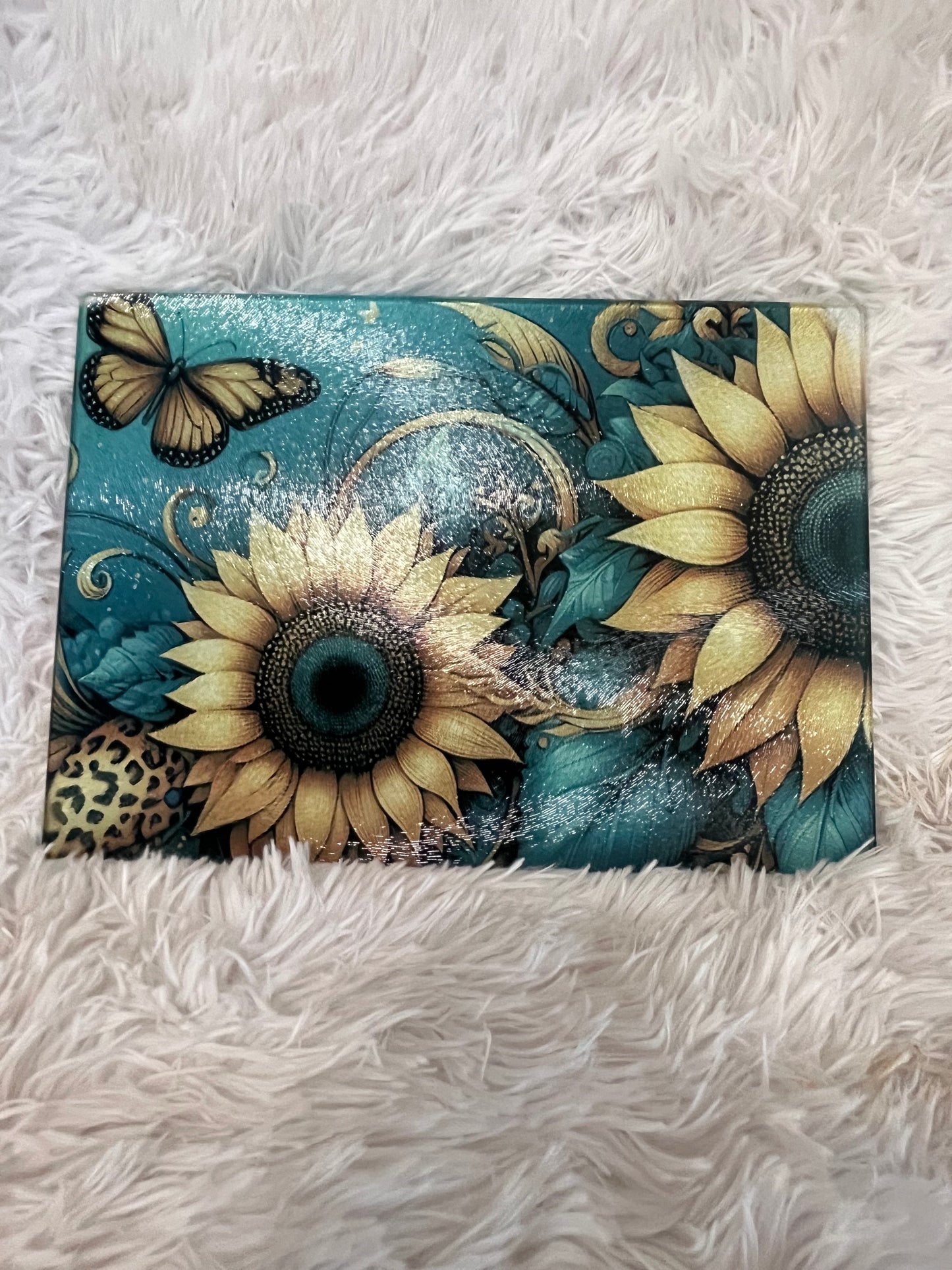 Teal sunflower