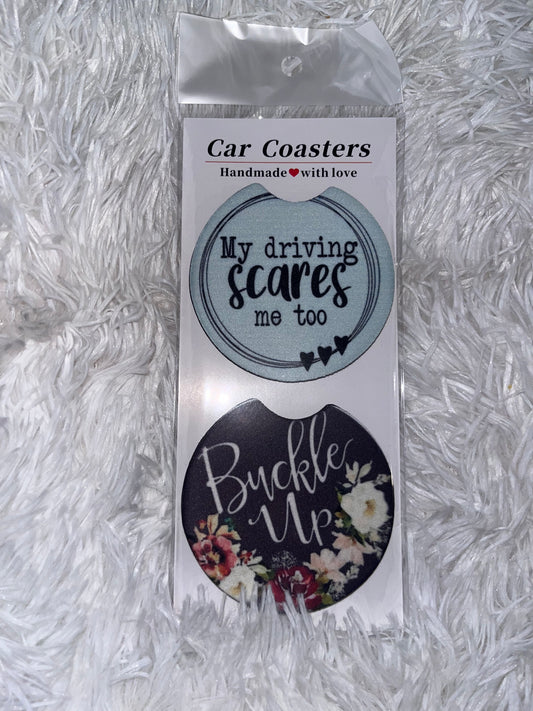 Buckle up car coaster