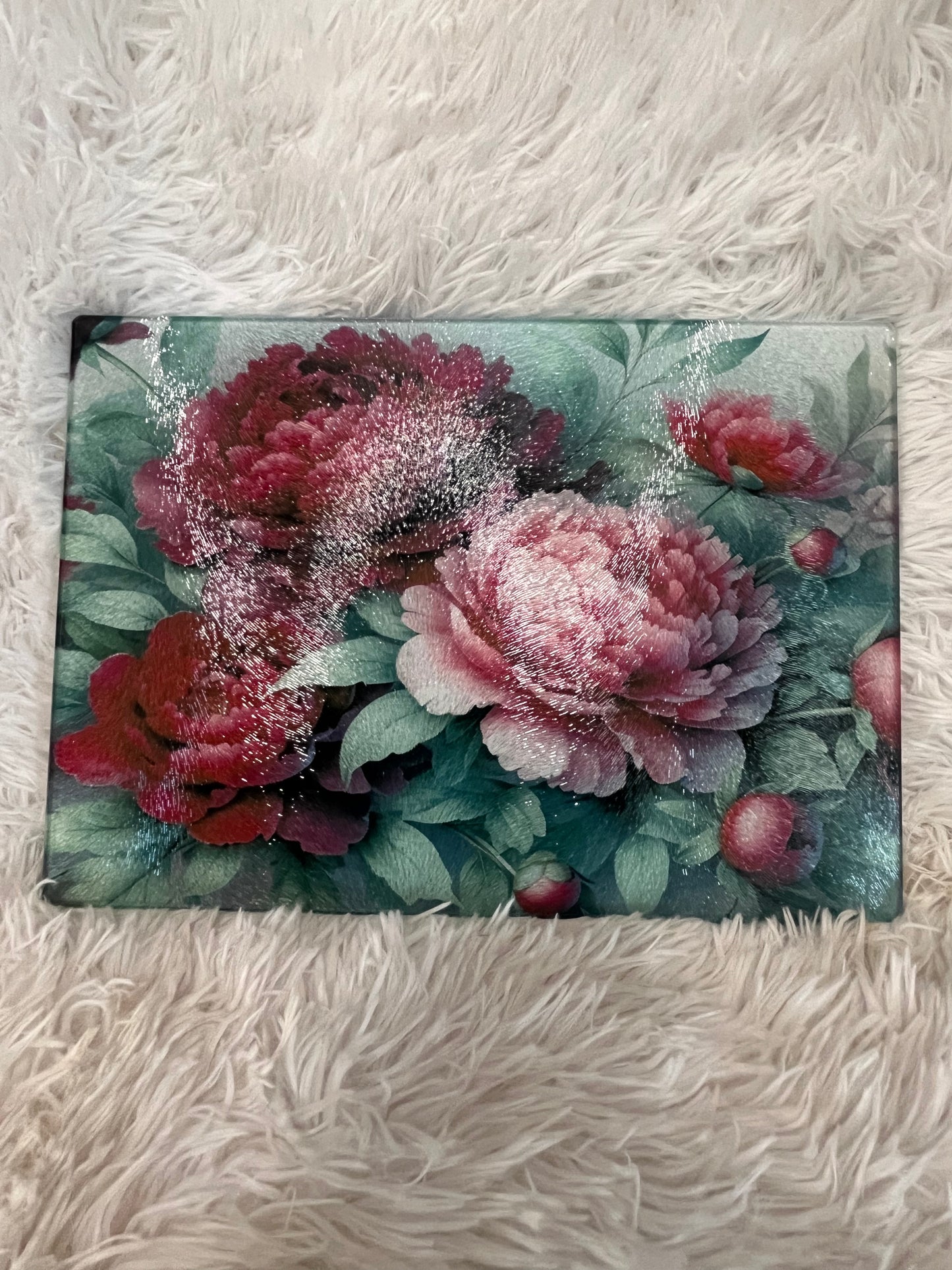 Peonies Cutting Board
