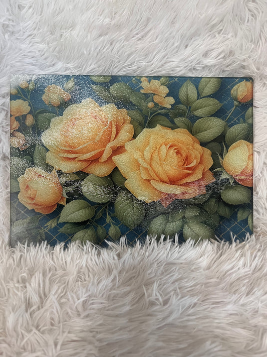 Yellow Roses Cutting Board