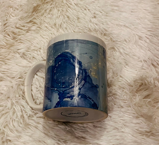 Marble Blue Coffee Cup